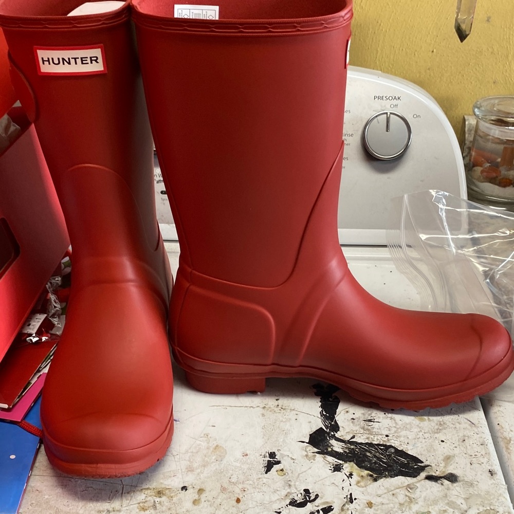 Hunter Bold Red Waterproof Boots